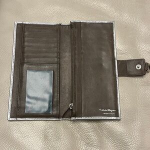 Vintage Ferragamo Gancini Signature Wallet with Silver Hardware